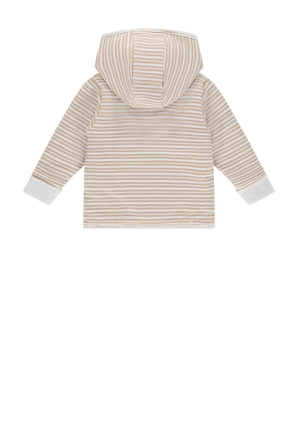 Babyface baby gestreept reversible sweatvest beige/ecru