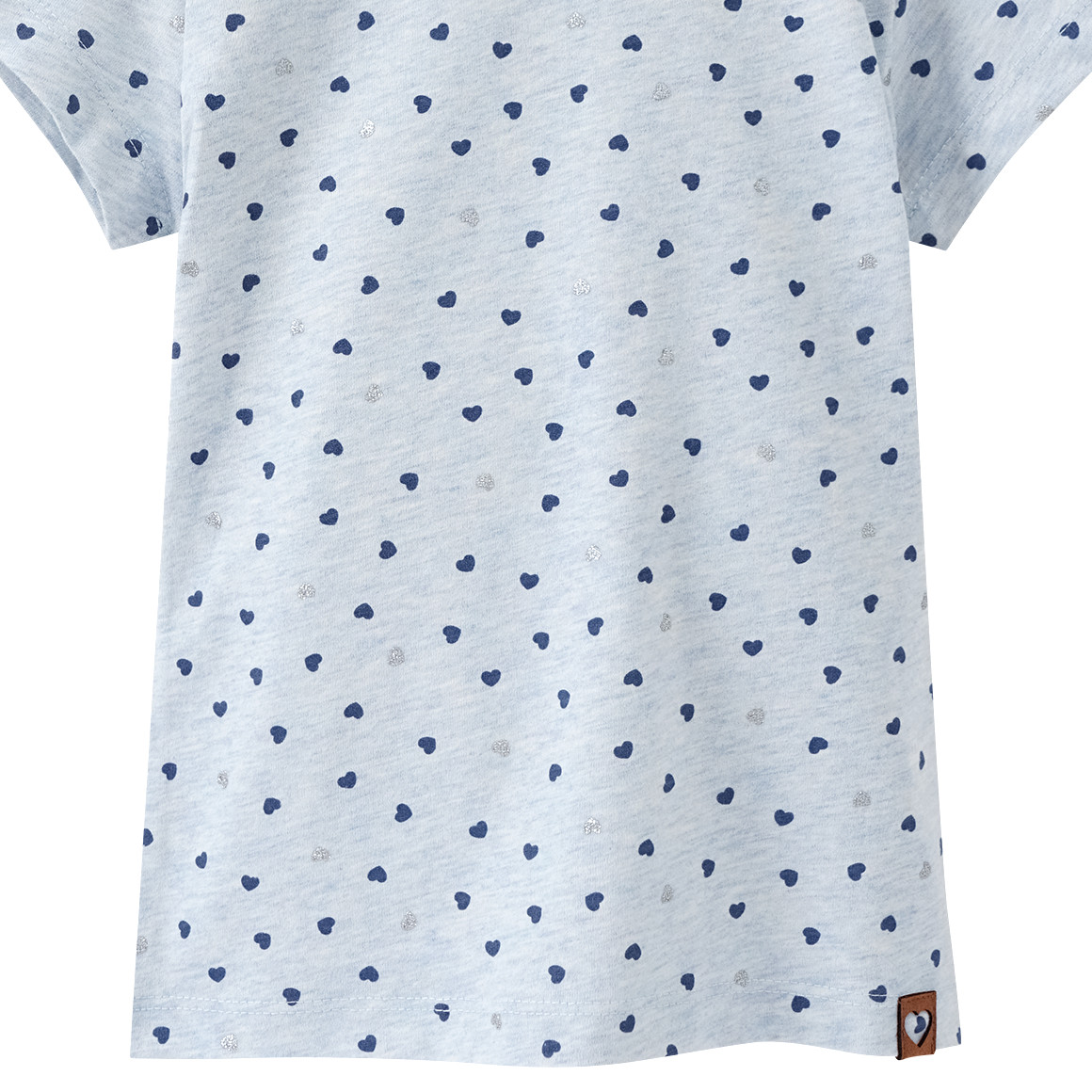Topolino Mädchen T-Shirt mit Herzen hellblau