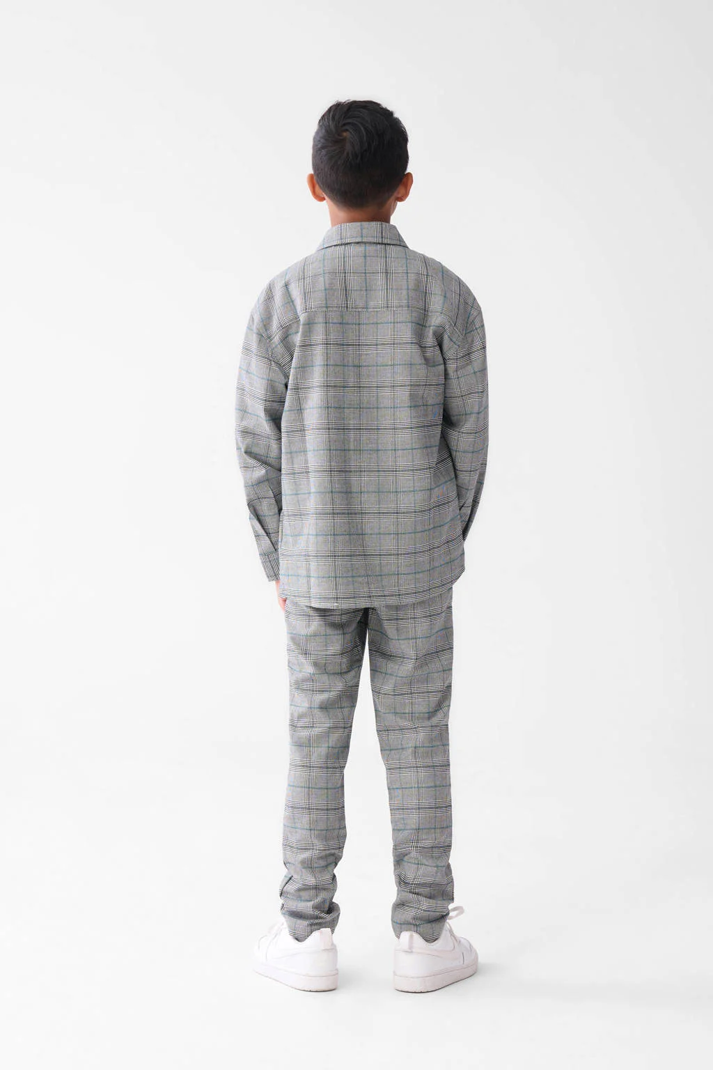 Shoeby geruit overshirt grijs