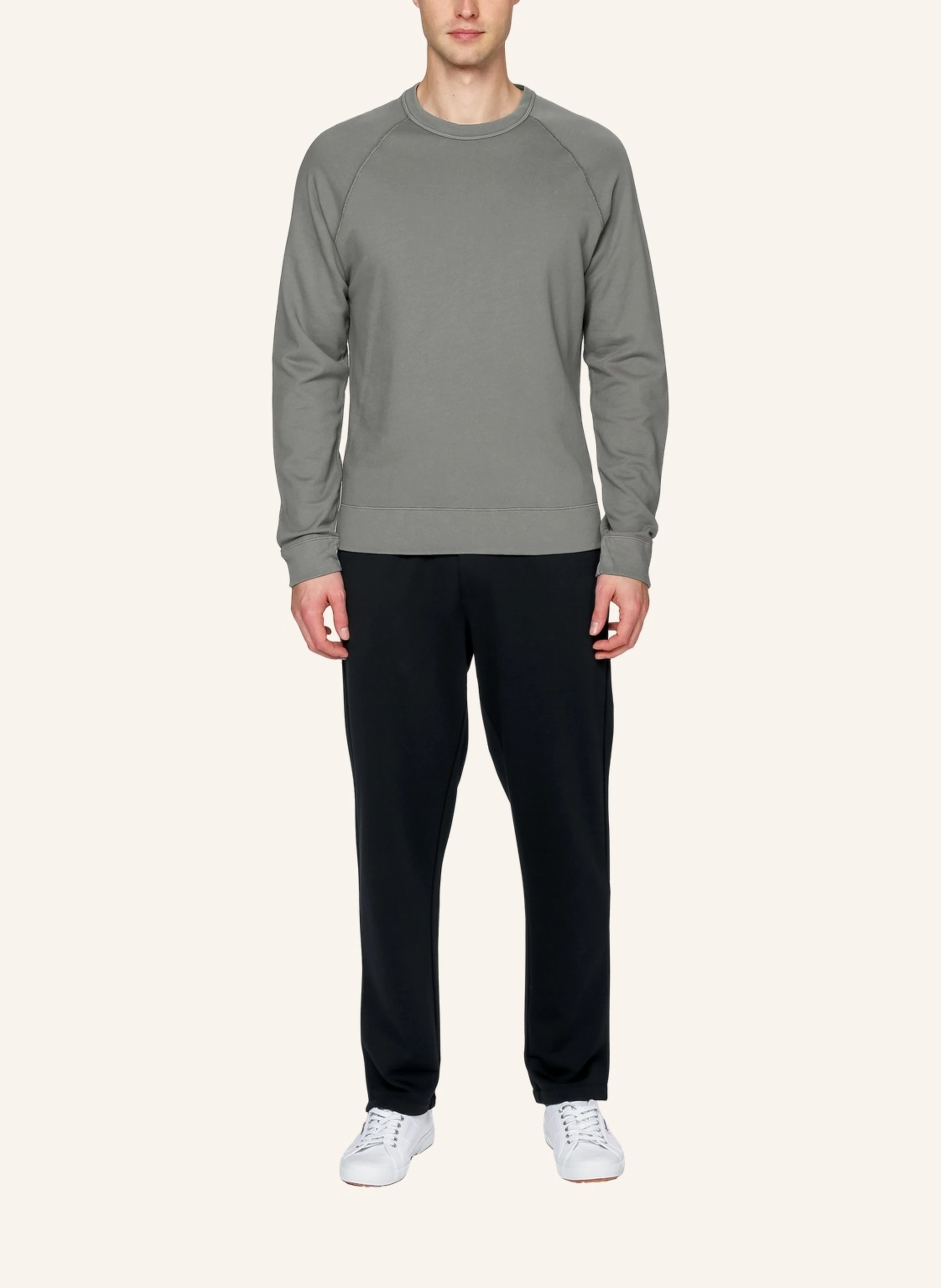 TRUSTED HANDWORK Round Neck 1/1-Sleeve Sweatshirt with Raglan