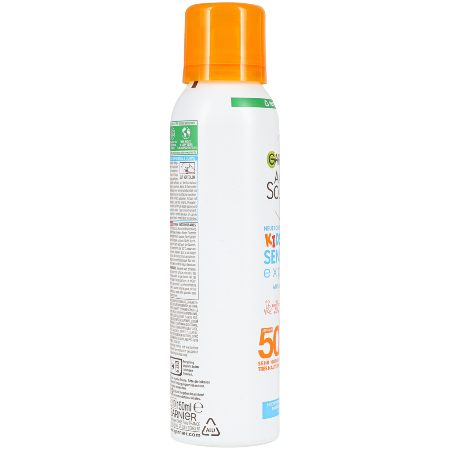 Garnier Ambre Solaire Kids Sensitive expert+ Anti-Sand Spray LSF 50+, 150ml