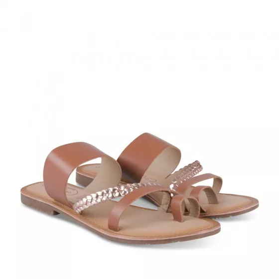 Mules COGNAC MEGIS CASUAL