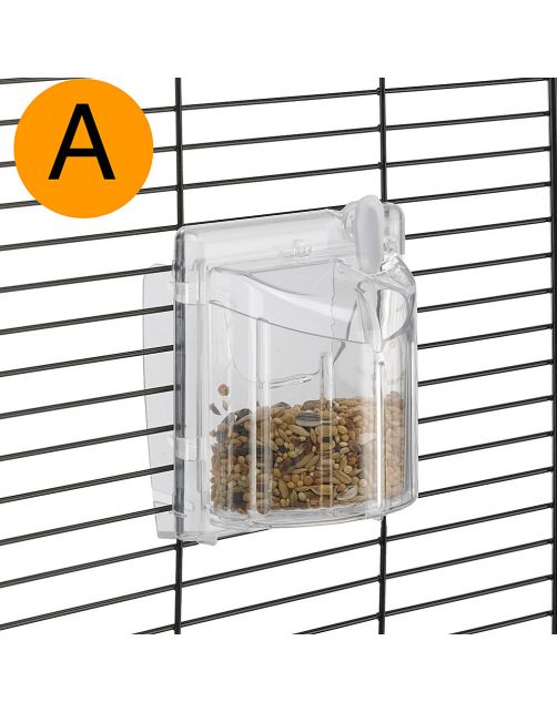 Ferplast Voerbakje Brava 2 - Vogel - Voerbak- Drinkbak - 11x8.5x13 cm