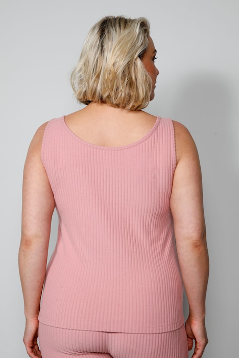 Unterhemd, Slim Fit, Rippjersey, Rundhals, ärmellos