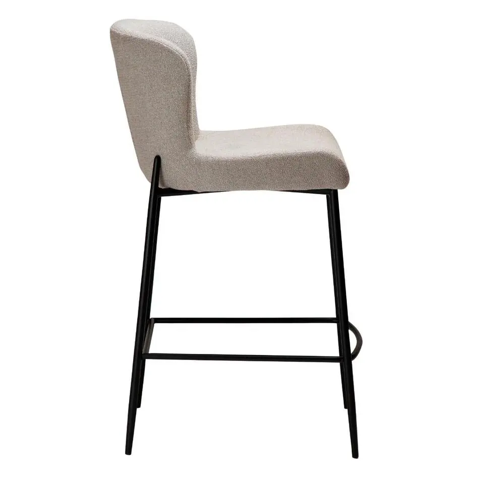 Hioshop Glam Dan-Form counterstoel bouclé lichtgrijs