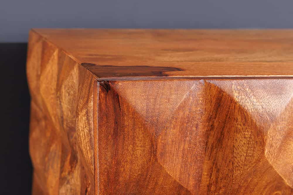 Massivholz TV Lowboard VULCANO 160cm hängend natur Mango Wohnzimmer