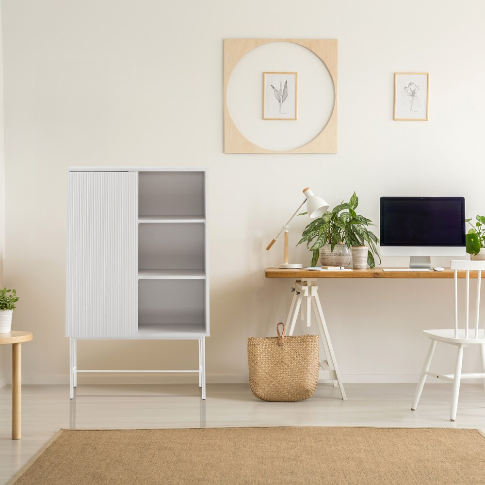 Regal SIO MDF Platte, Gestell aus Stahl hjh LIVING