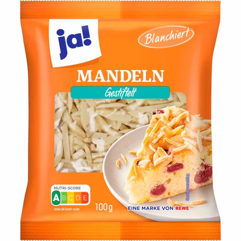 ja! Mandeln gestiftelt 100g MHD:30.6.25
