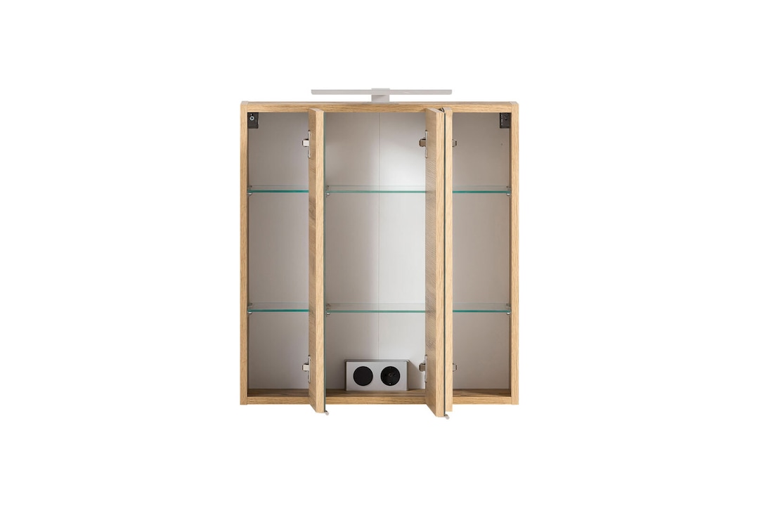 Waschtischkombination Gent weiß/braun B/H/T 60x200x35 cm