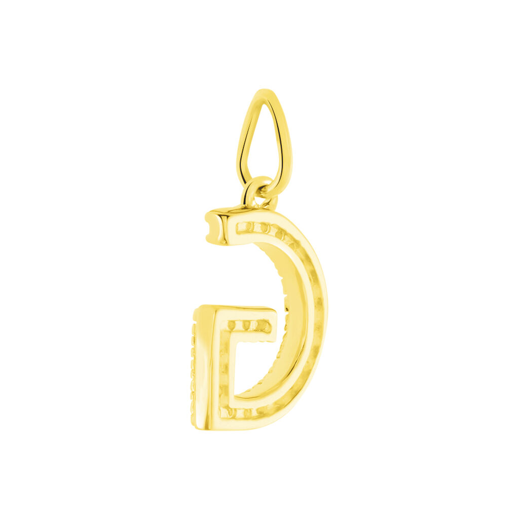 Pendentif Lettre G Or Jaune Oxyde