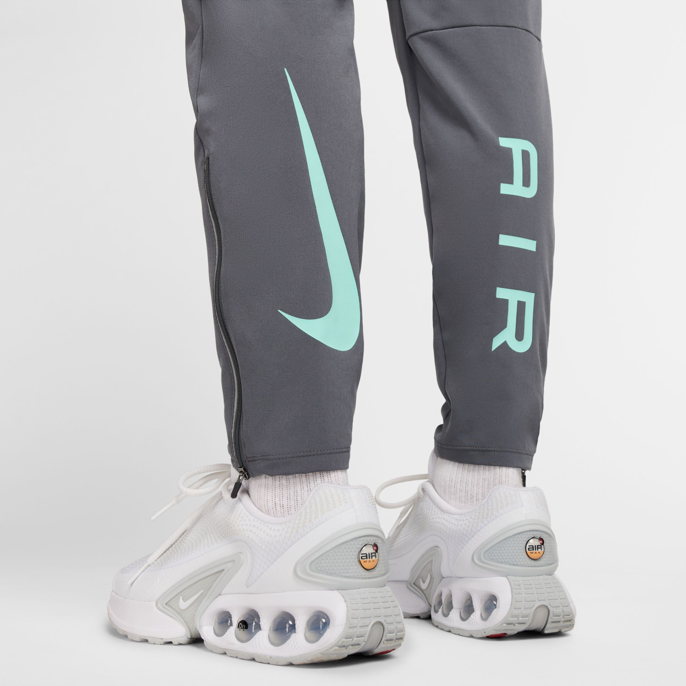 Nike Sportswear Air Trainingsbroek Donkergrijs Turquoise Zilver