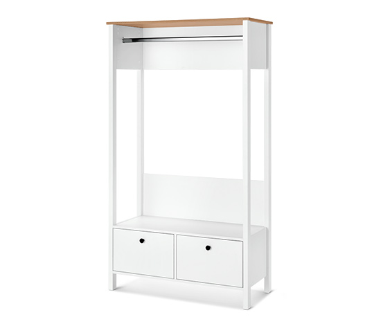 Garderobe mit großen Schubladen