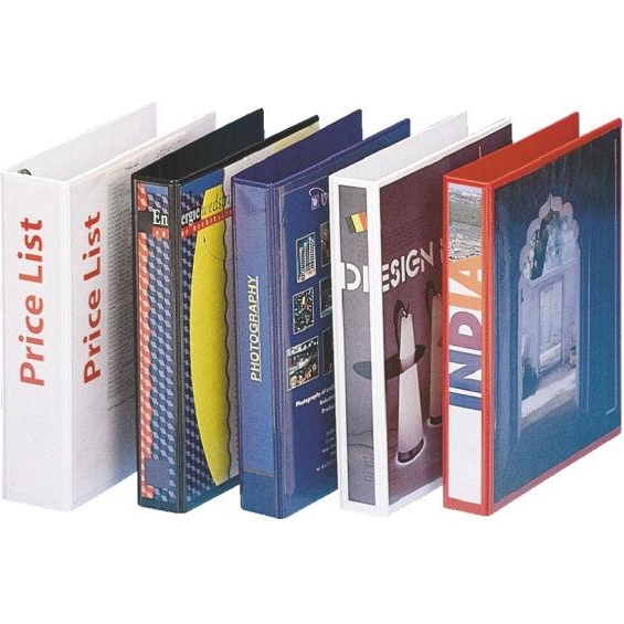 Classeur 4 anneaux cartonné Esselte personnalisable A4 maxi - Dos 6,5 cm blanc