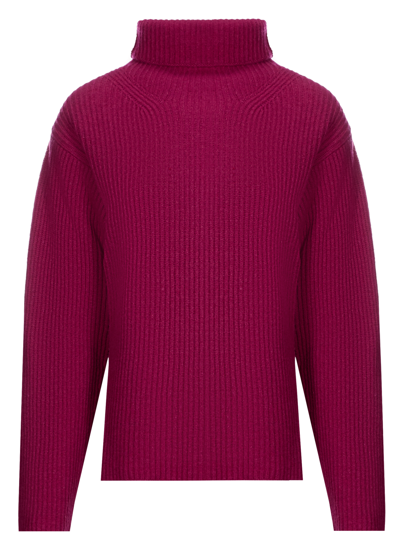 SERAN - Pull droit maille côtelée| Rose