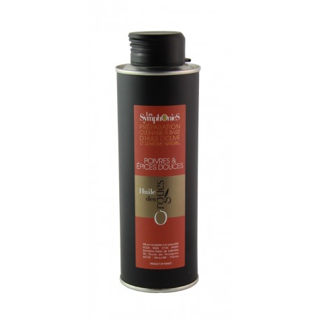Huile d'olive des Orgues - Poivre et Epices Douces 0.25L