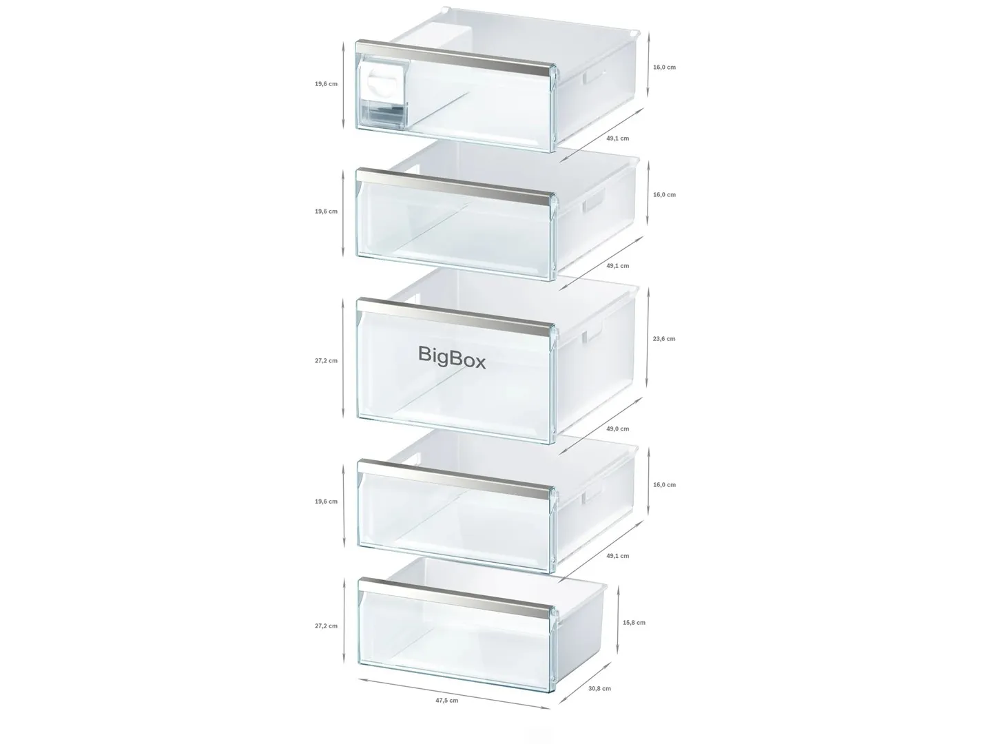 Bosch Serie | 6 GSN54AWDV - Fryser - stående - bredde: 70 cm - dybde: 78 cm - højde: 176 cm - 328 liter - Klasse D - hvid