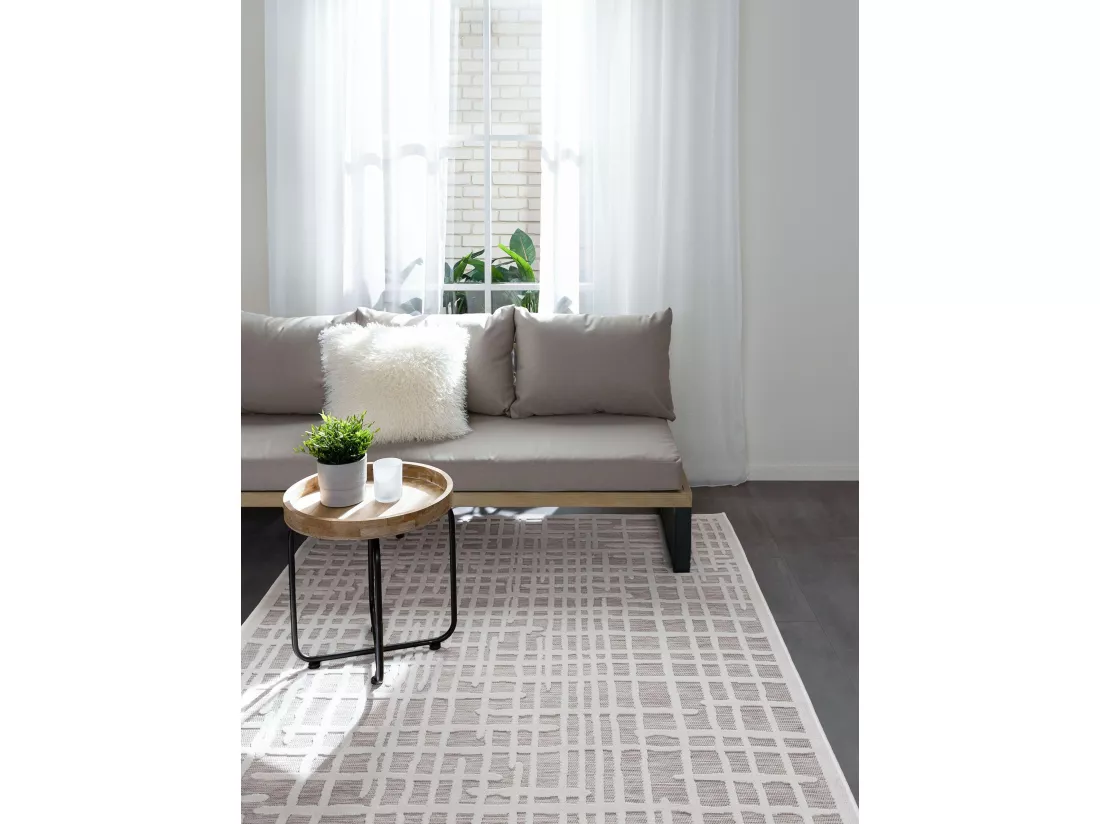 Tapis d'extérieur & intérieur Flora Beige 160x230 cm