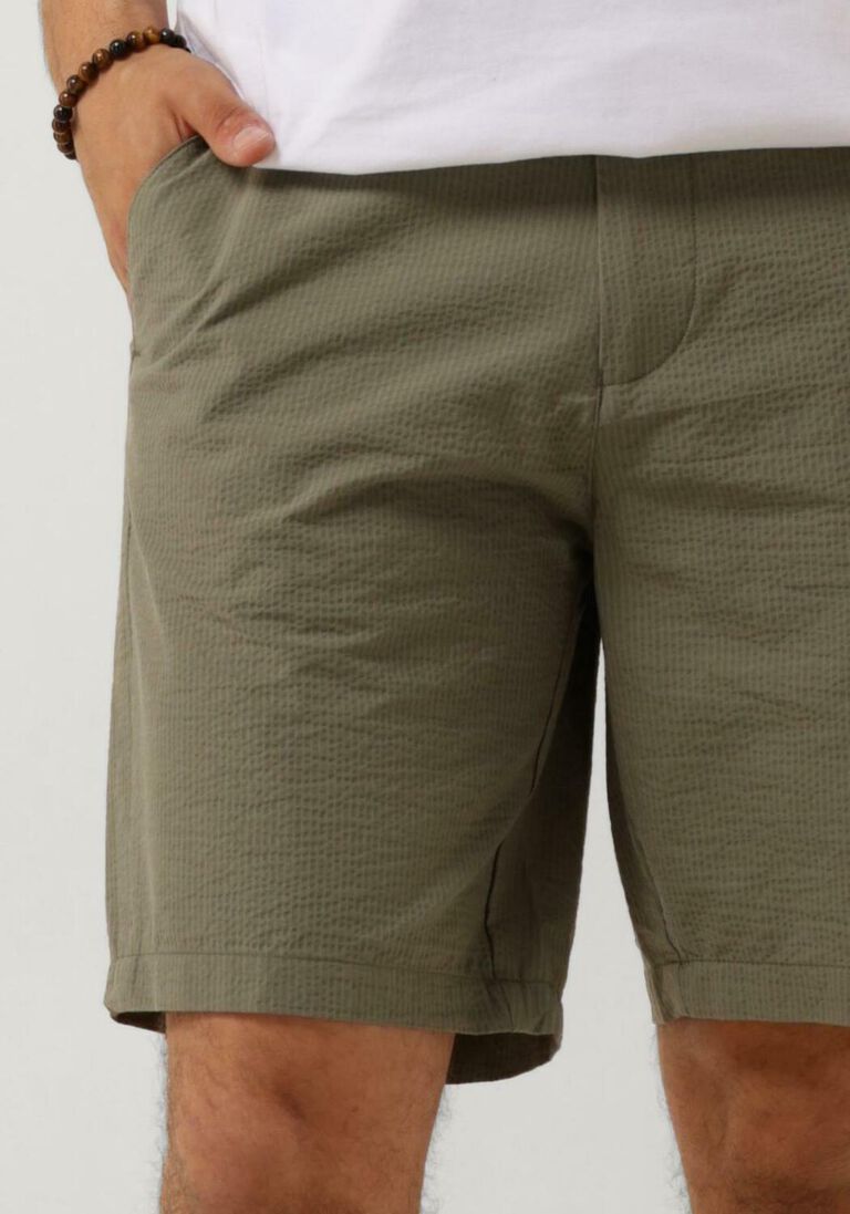 SELECTED HOMME groene selected homme korte broek slhregular-karl seersucker shorts