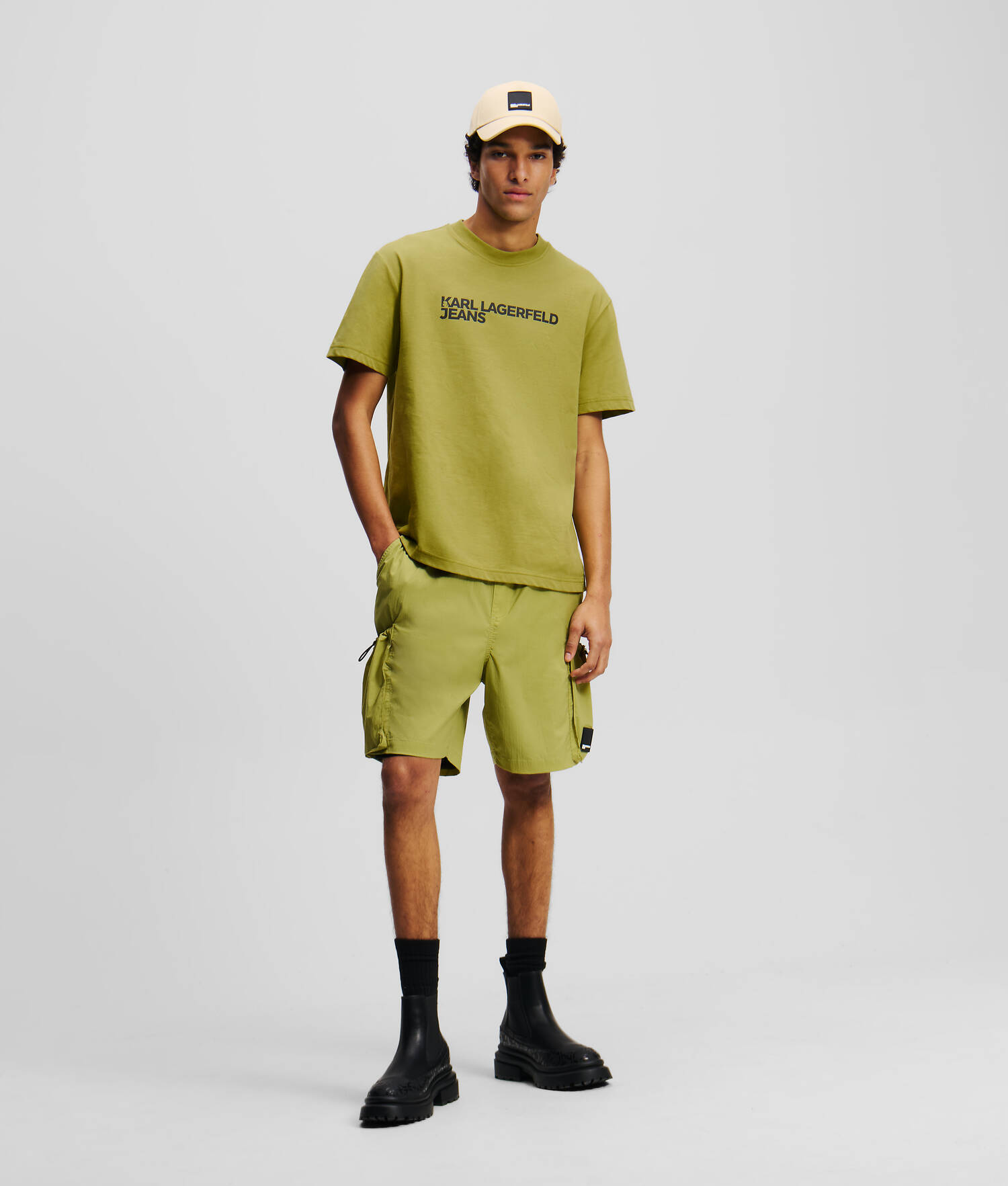 T-SHIRT AVEC LOGO KLJ - Vert Olive