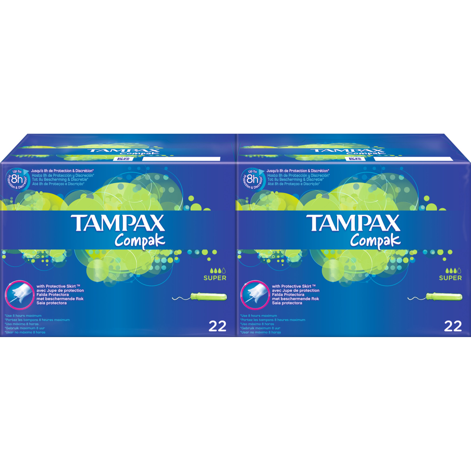 Tampax Compak Tampons Super 2 x 22 Stück