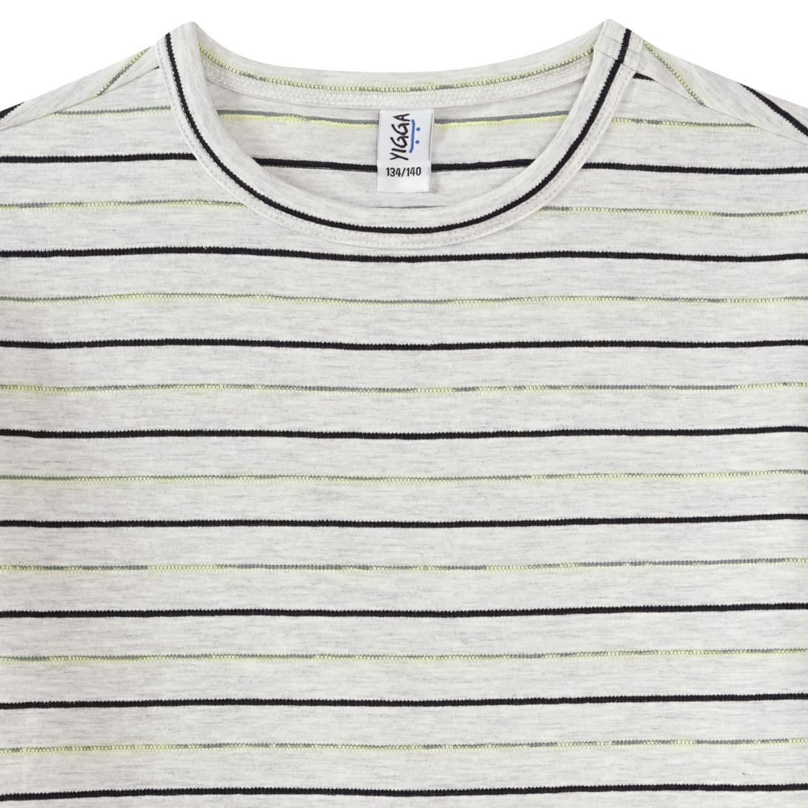 Yigga Jungen T-Shirt mit strukturierten Streifen hellbeige