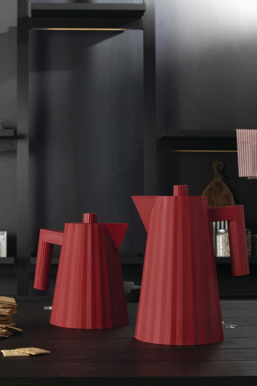 Alessi Plissé waterkoker 1L zwart