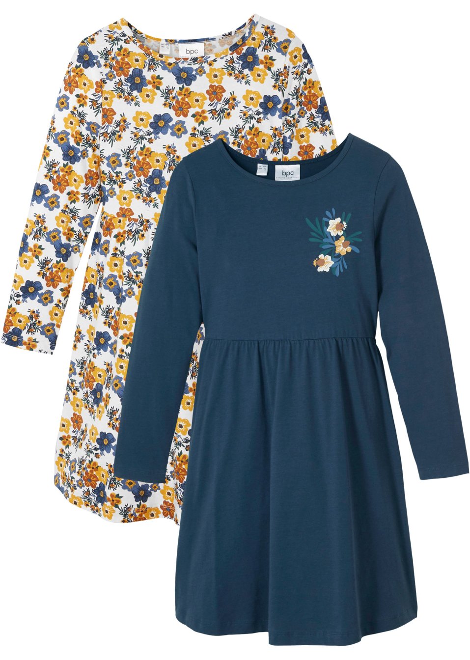 Lot de 2 robes en jersey coton fille