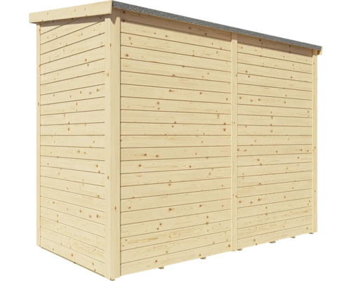 Bertilo Timmo 2 tuinhuis met vloer, 251 x 137 cm, natuurlijke afwerking