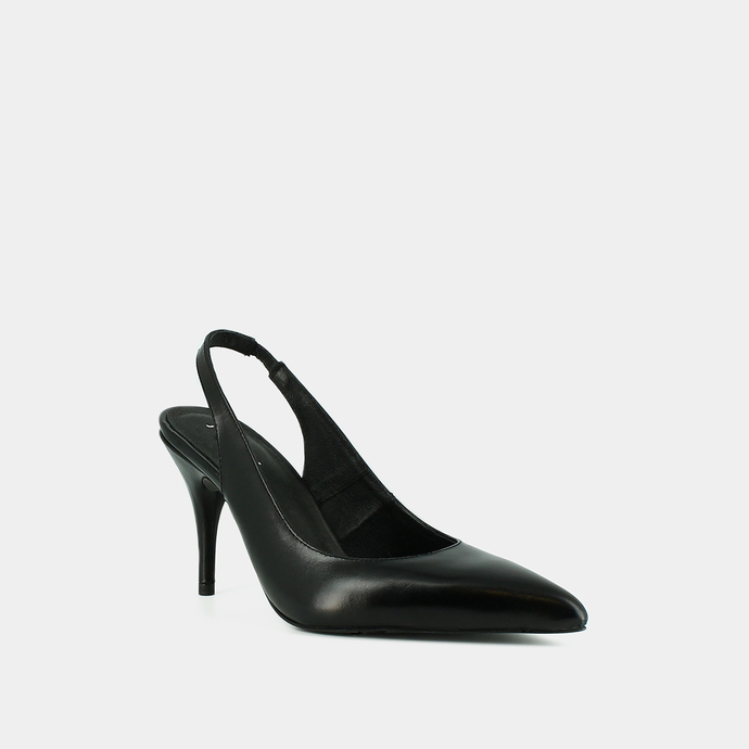 Escarpins à bouts pointus  en cuir noir