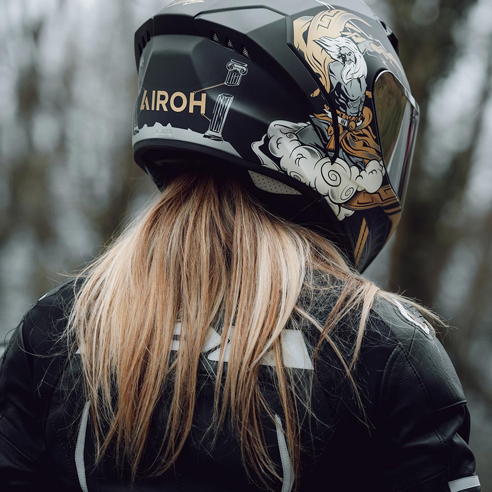 Airoh - Casque Connor Zeus Noir Mat / Or / Gris