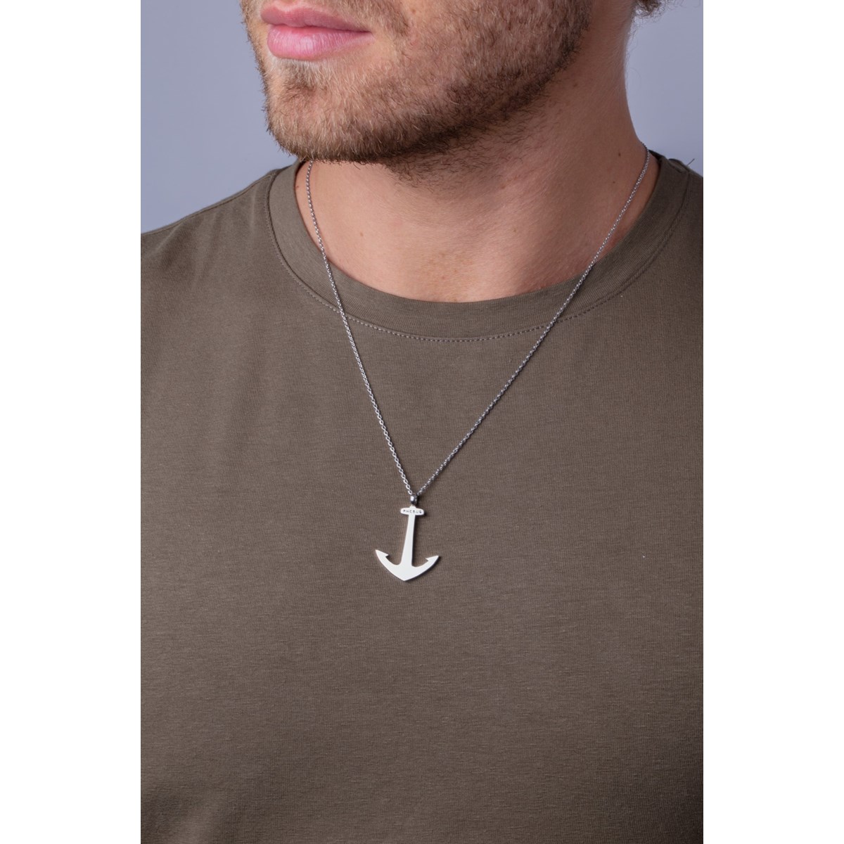Collier mono-motif Curtis en Acier 316L