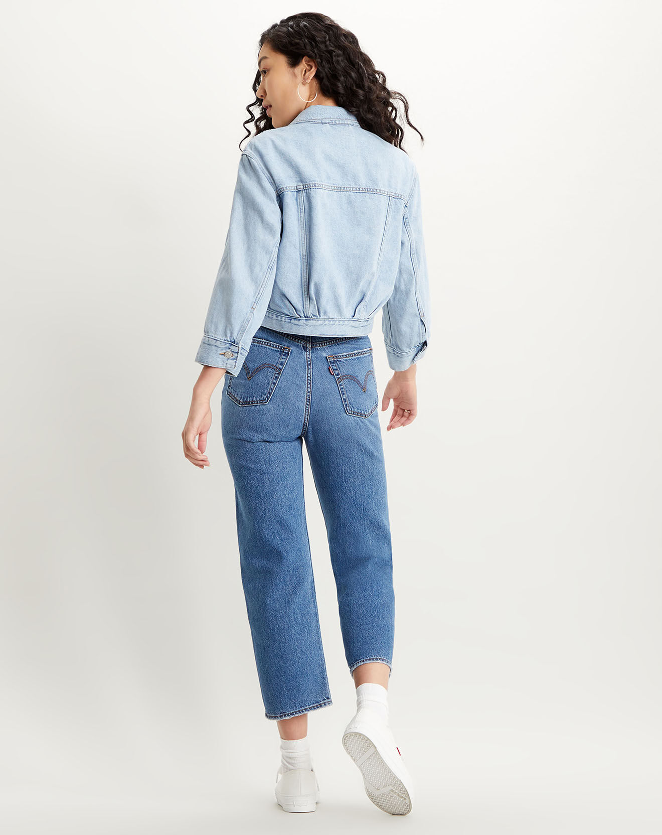 Levi's® Veste en jean crop Sleeve bleue