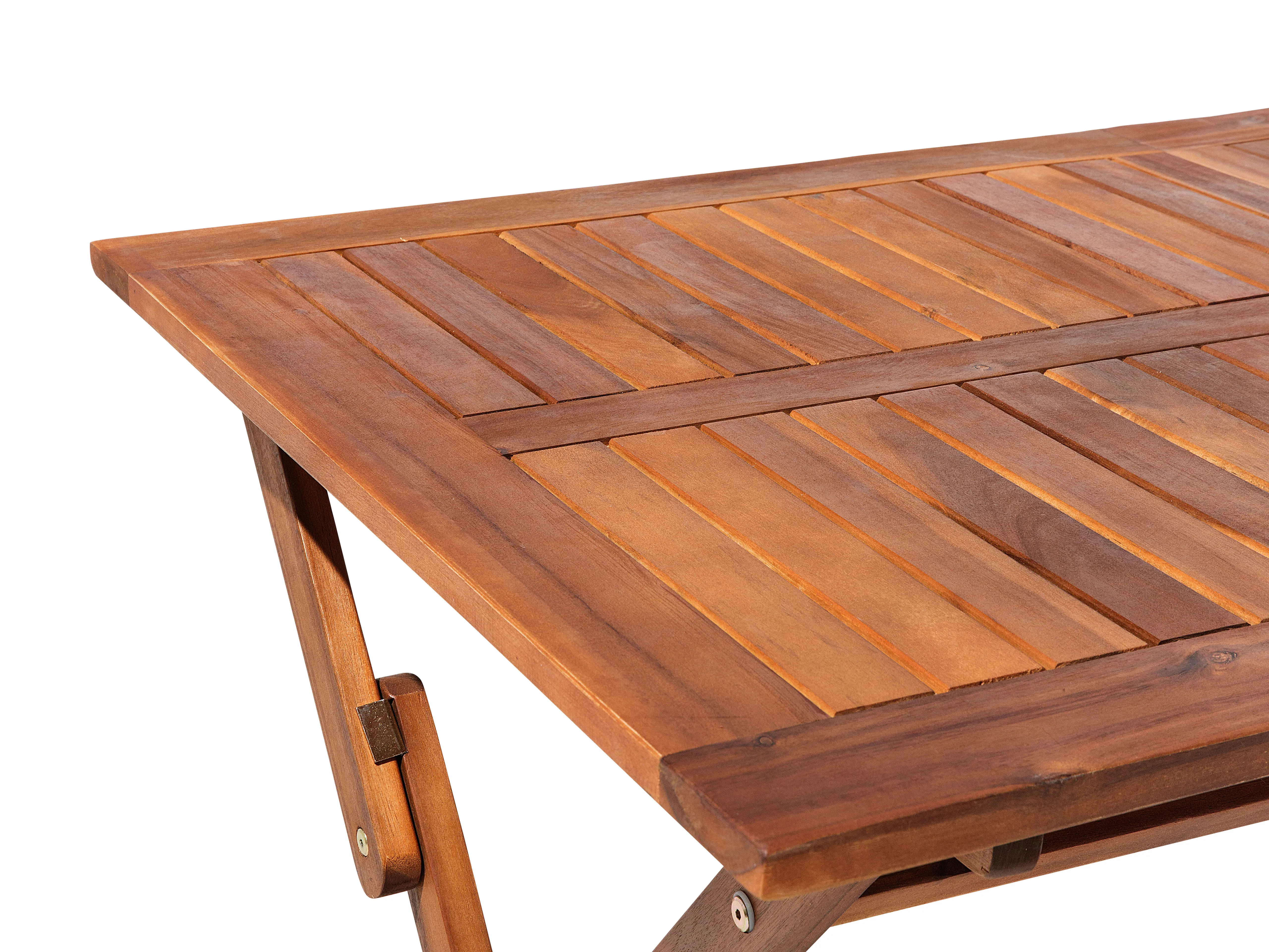 Tuin eettafel CENTO 140 cm 75 cm Acaciahout Bruin