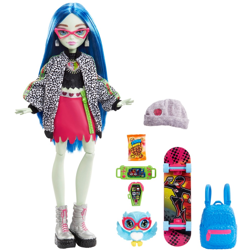 Monster High Ghoulia Yelps Puppe mit Haustier und Zubehör