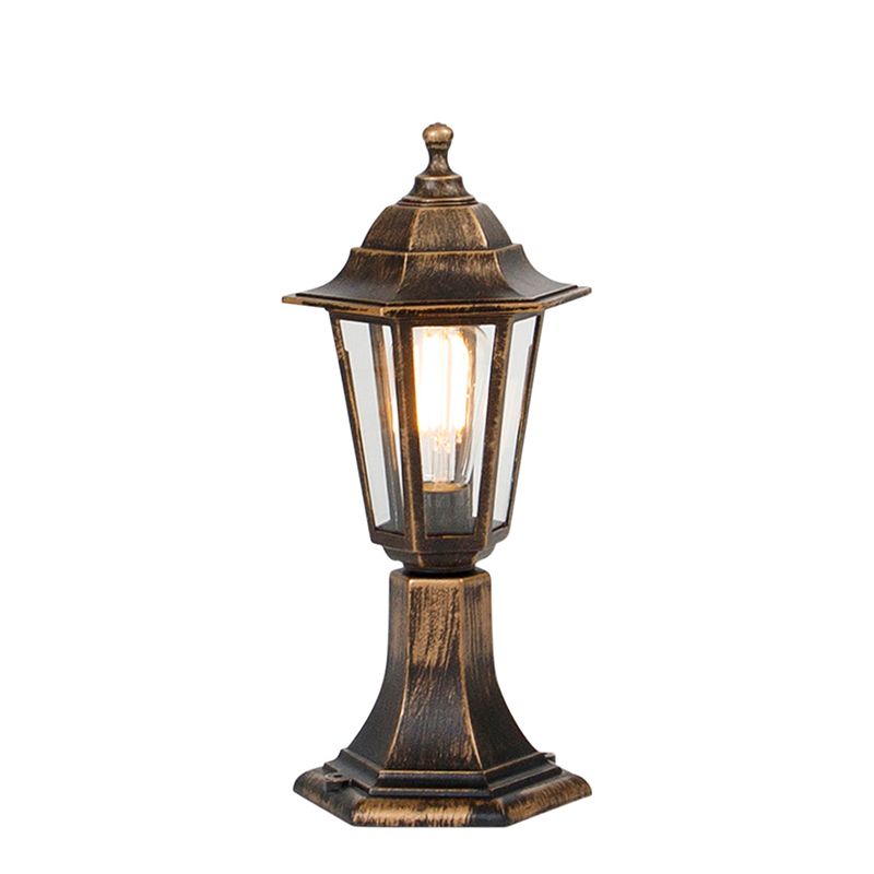 Buitenlamp antiek goud 42 cm IP44 - New Haven