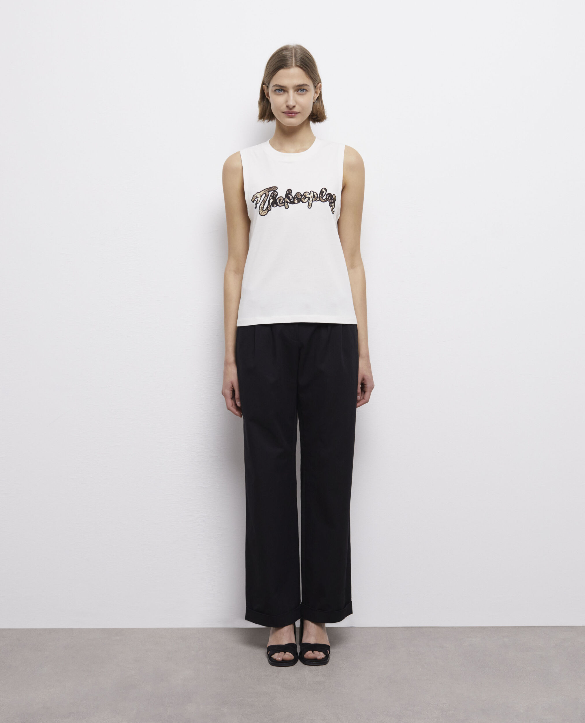 T-shirt blanc sérigraphié Snake logo