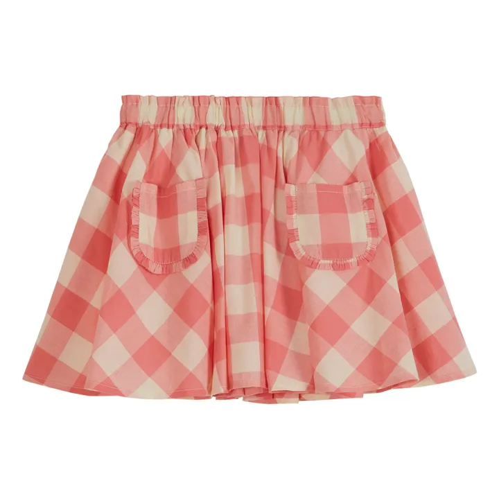 Emile et Ida Jupe Poches Vichy | Rose bonbon