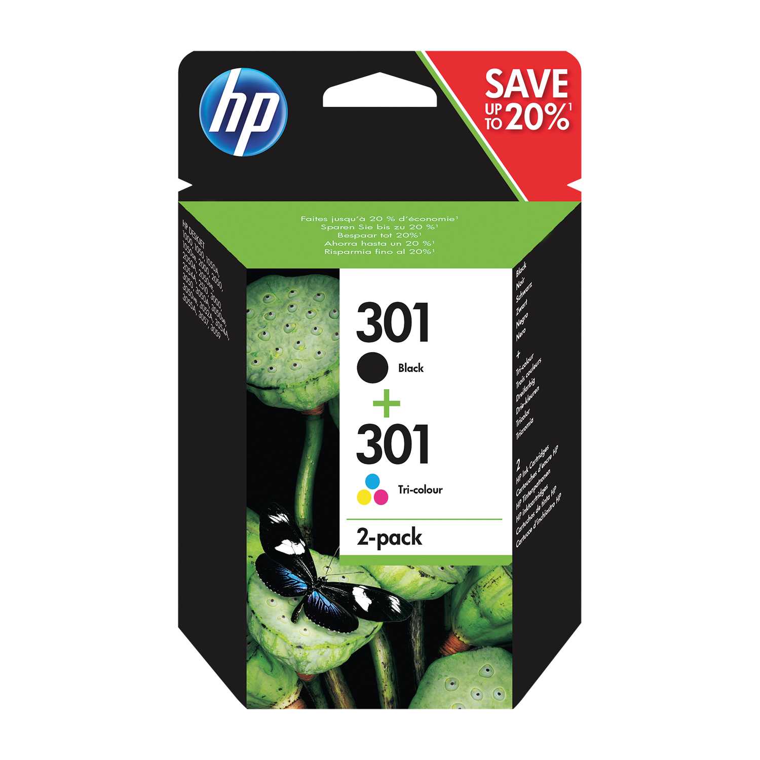 HP 301 Tintenpatrone Schwarz/Cyan/Magenta/Gelb