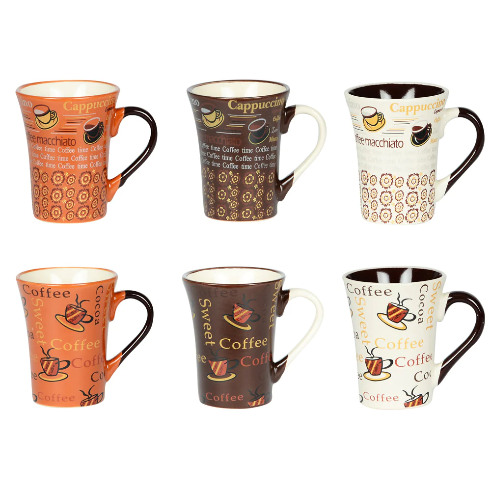 Coffret 6 tasses Collector 15 cl décors assortis Table passion