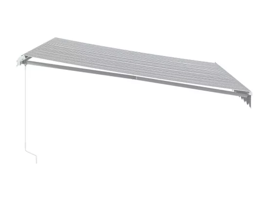 Auvent manuel rétractable anthracite et blanc 400x300 cm