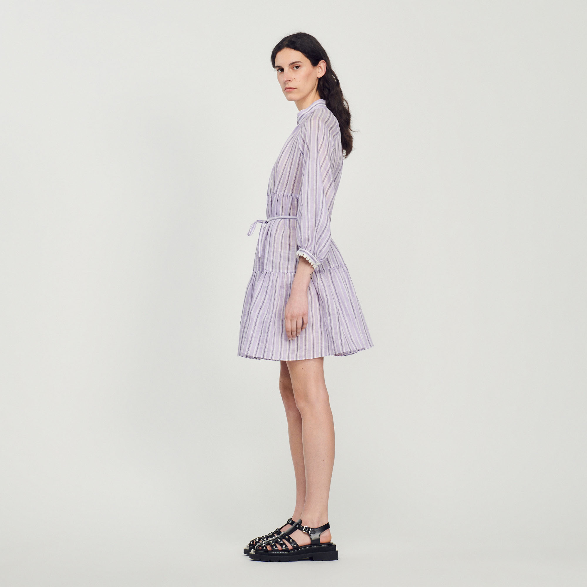 Robe courte á rayures