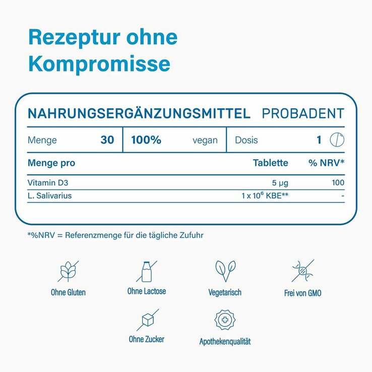 Nupure probadent lemon Mundflora Lutschtabletten, 30 St