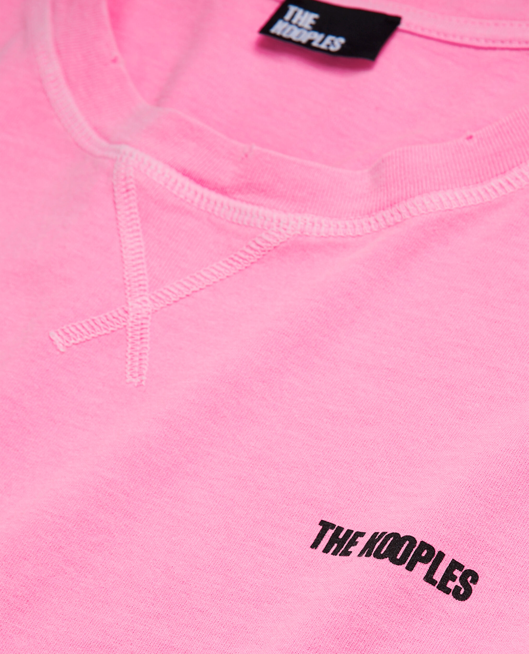 T-shirt rose fluo avec logo