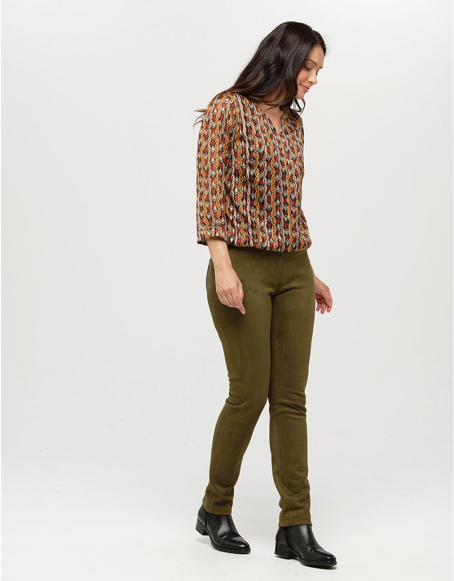 Blouse fluide marron