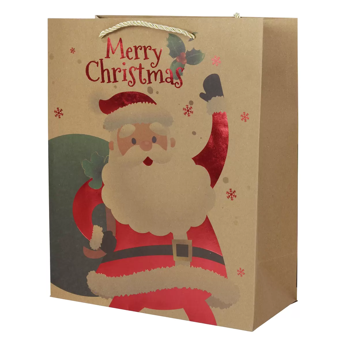 Geschenktüte X-Large Merry Christmas Bunt