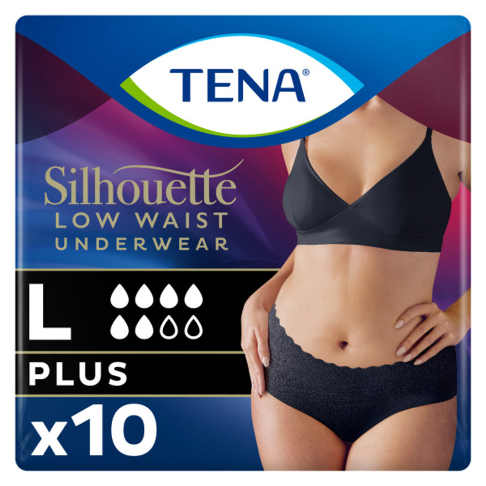 TENA Silhouette Underwear Low Waist Blanc Plus L10 stuks