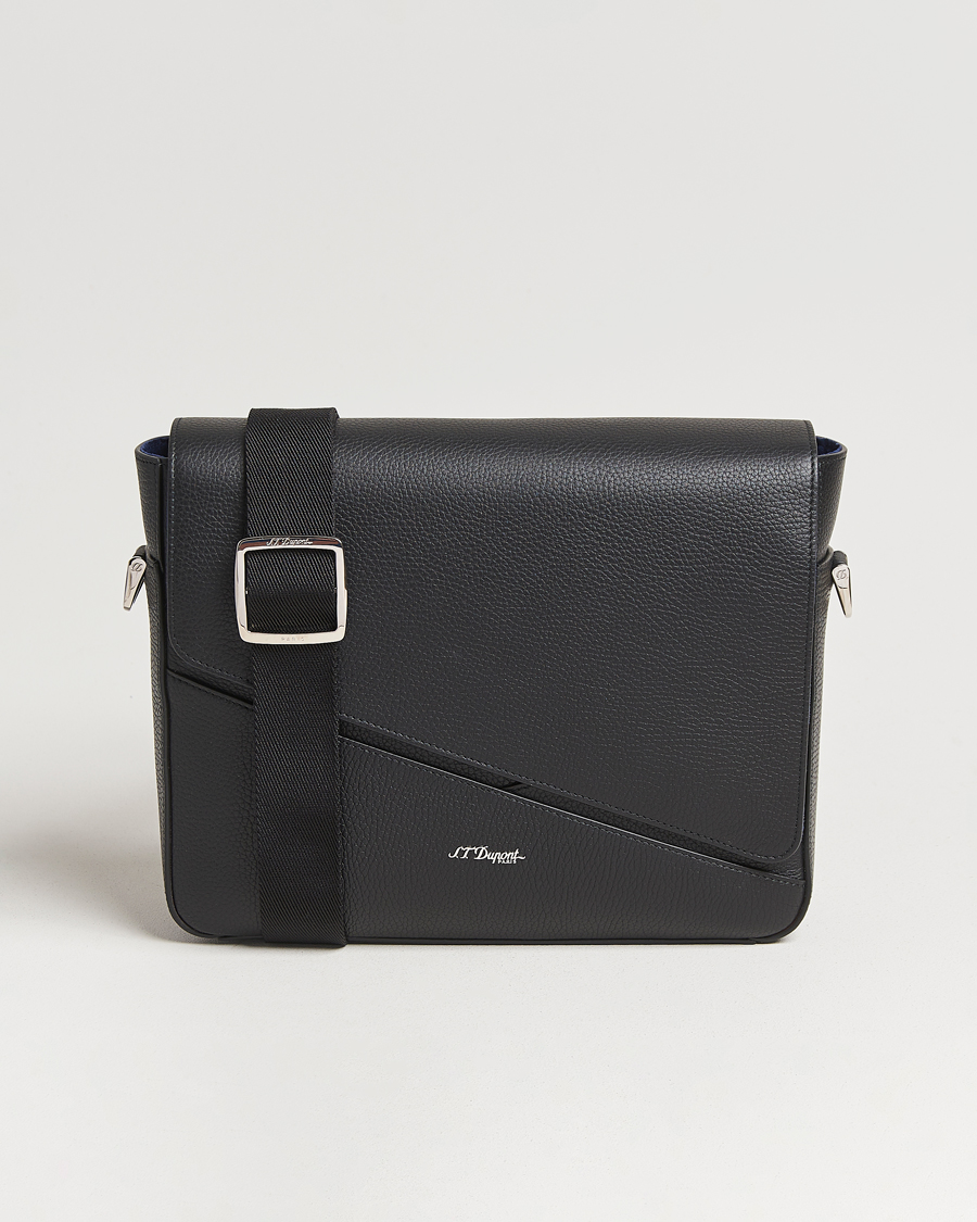 S.T. Dupont Neo Capsule Messenger Bag Black Grained