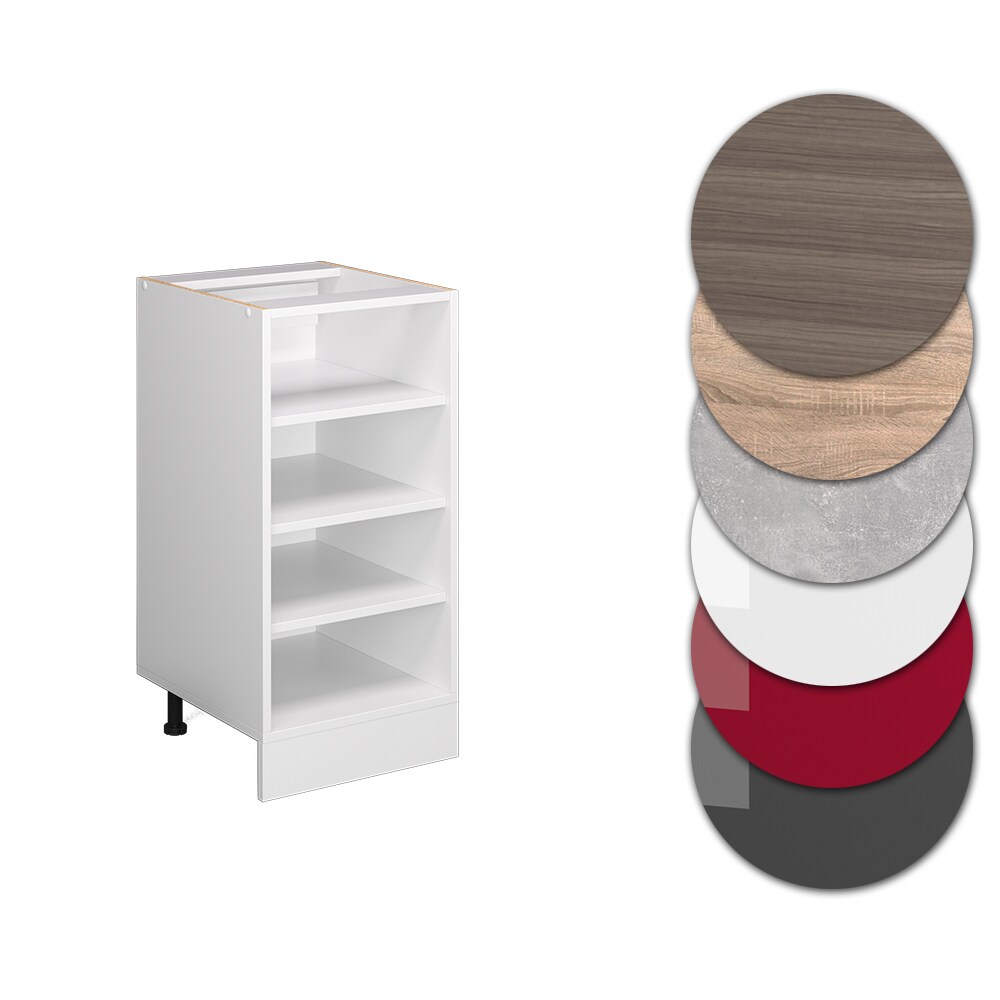 Vicco Regalunterschrank Küchenschrank Küchenzeile R-Line 40 cm Weiß Fächer