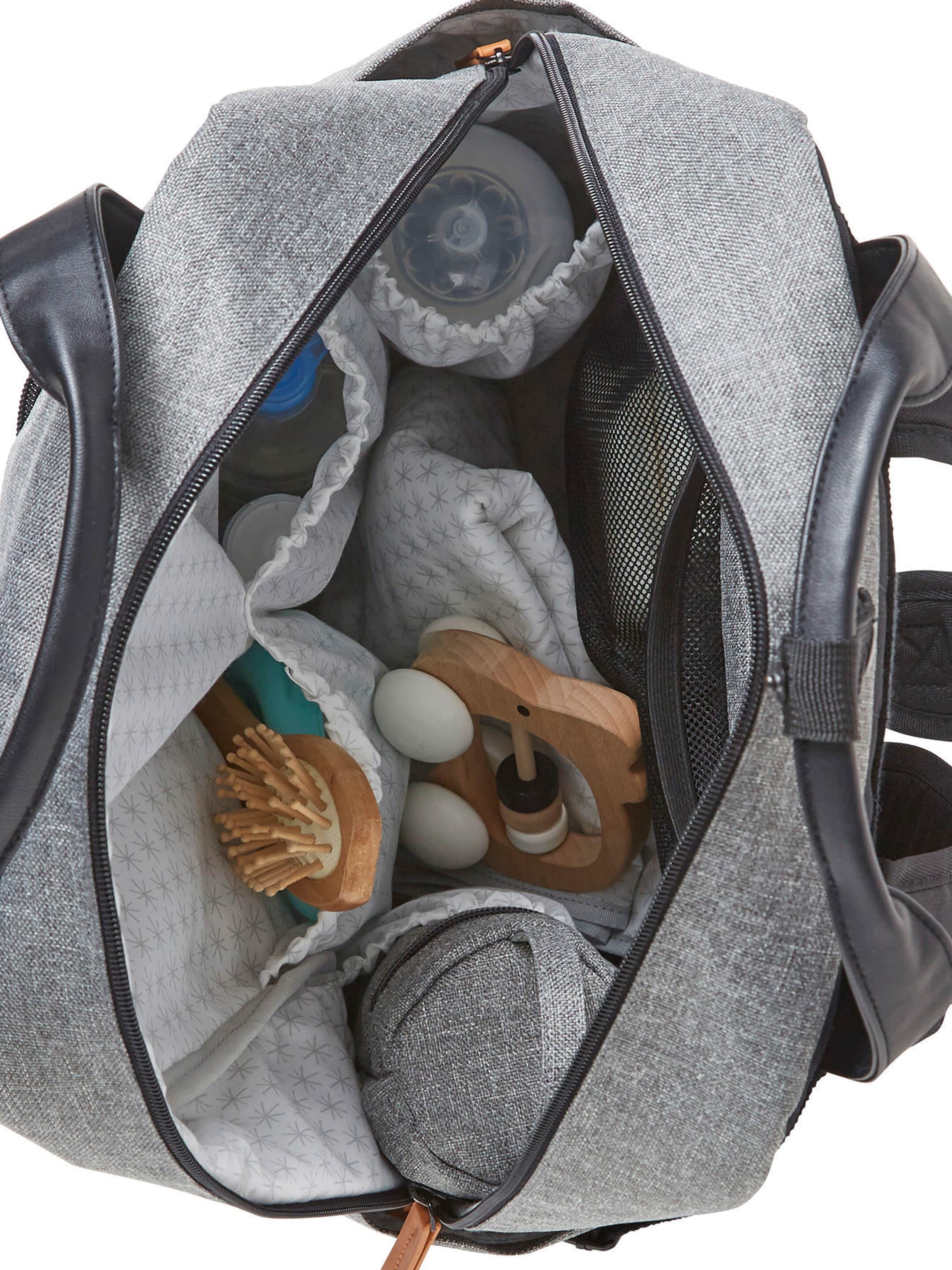 Vertbaudet Wickelrucksack, Recycling-Polyester grau