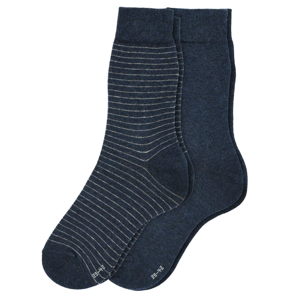 VanVaan 2 Paar Herren Socken aus Baumwoll-Mix dunkelblau